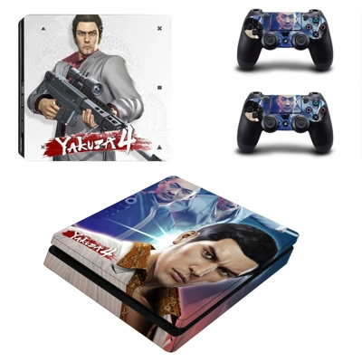 Yakuza 4 decal skin for PS4 Slim Console and two controllers Yakuza 4 decal skin for PS4 Slim Console and two controllers