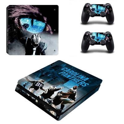 Carolina Panthers decal skin for PS4 Slim Console and two .. Carolina Panthers decal skin for PS4 Slim Console and two ..