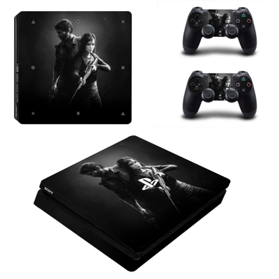 The Last of us decal skin for PS4 Slim Console and two con.. The Last of us decal skin for PS4 Slim Console and two con..