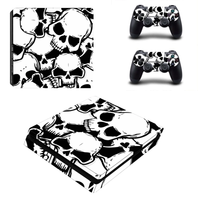 White Skulls decal skin for PS4 Slim Console and two contr.. White Skulls decal skin for PS4 Slim Console and two contr..
