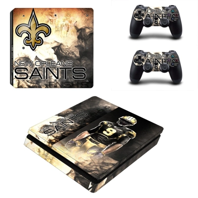New Orleans Saints decal skin for PS4 Slim Console and two.. New Orleans Saints decal skin for PS4 Slim Console and two..