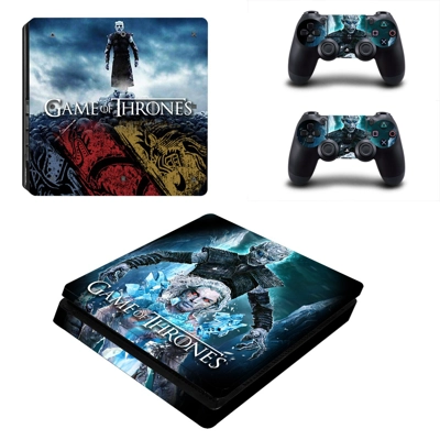 Game of Thrones decal skin for PS4 Slim Console and two controllers