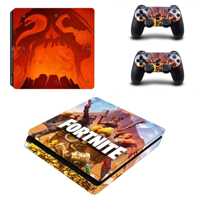 Fortnite decal skin for PS4 Slim Console and two controllers Fortnite decal skin for PS4 Slim Console and two controllers