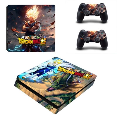 Dragon Ball Super decal skin for PS4 Slim Console and two .. Dragon Ball Super decal skin for PS4 Slim Console and two ..