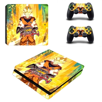 Dragon Ball FighterZ decal skin for PS4 Slim Console and two controllers