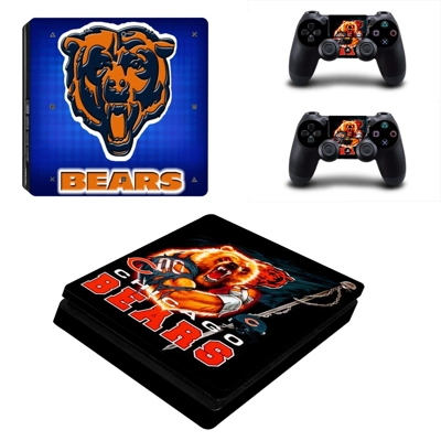 Chicago Bears decal skin for PS4 Slim Console and two cont.. Chicago Bears decal skin for PS4 Slim Console and two cont..