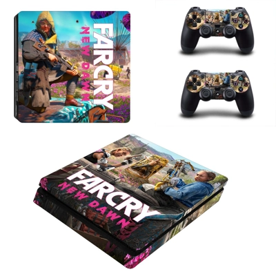 Far Cry New Dawn decal skin for PS4 Slim Console and two controllers