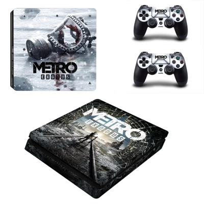 Metro Exodus decal skin for PS4 Slim Console and two contr.. Metro Exodus decal skin for PS4 Slim Console and two contr..