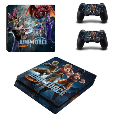 Jump Force decal skin for PS4 Slim Console and two control.. Jump Force decal skin for PS4 Slim Console and two control..