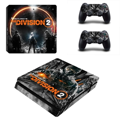 The Division 2 decal skin for PS4 Slim Console and two con.. The Division 2 decal skin for PS4 Slim Console and two con..