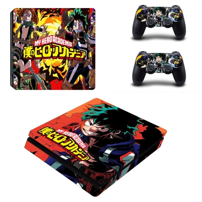 My Hero Academia decal skin for PS4 Slim Console and two c.. My Hero Academia decal skin for PS4 Slim Console and two c..