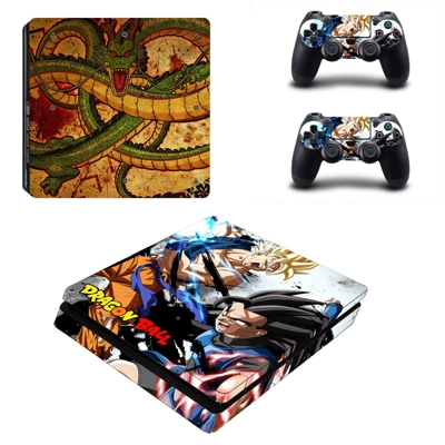 Dragon Ball decal skin for PS4 Slim Console and two contro.. Dragon Ball decal skin for PS4 Slim Console and two contro..