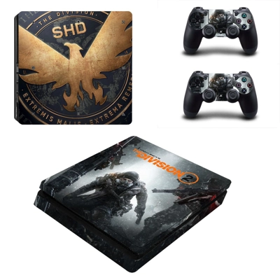 The Division 2 decal skin for PS4 Slim Console and two con.. The Division 2 decal skin for PS4 Slim Console and two con..