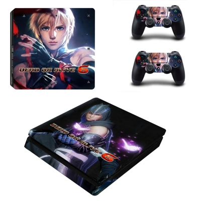 Dead or Alive 6 decal skin for PS4 Slim Console and two controllers