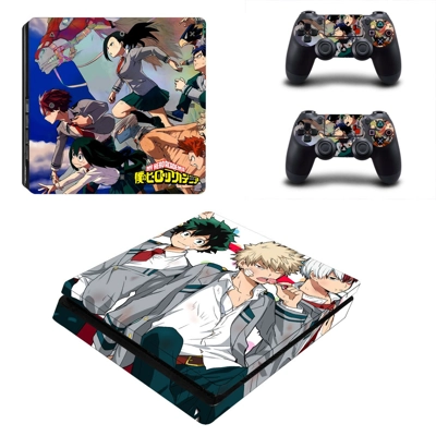 My Hero Academia decal skin for PS4 Slim Console and two controllers