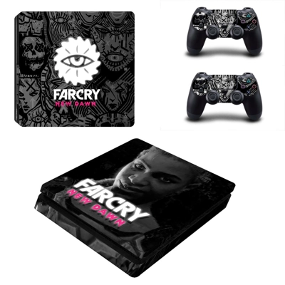 Far Cry New Dawn decal skin for PS4 Slim Console and two c.. Far Cry New Dawn decal skin for PS4 Slim Console and two c..