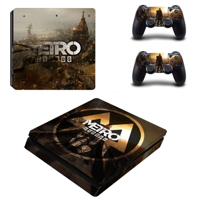 Metro Exodus decal skin for PS4 Slim Console and two contr.. Metro Exodus decal skin for PS4 Slim Console and two contr..
