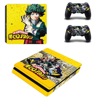 My Hero Academia decal skin for PS4 Slim Console and two c.. My Hero Academia decal skin for PS4 Slim Console and two c..