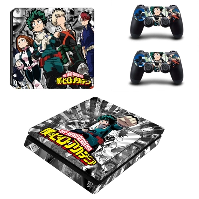 My Hero Academia decal skin for PS4 Slim Console and two controllers