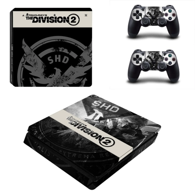 The Division 2 decal skin for PS4 Slim Console and two con.. The Division 2 decal skin for PS4 Slim Console and two con..