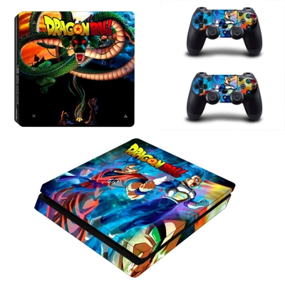 Dragon Ball decal skin for PS4 Slim Console and two contro.. Dragon Ball decal skin for PS4 Slim Console and two contro..