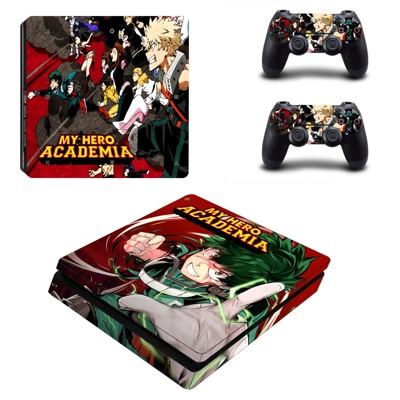 My Hero Academia decal skin for PS4 Slim Console and two c.. My Hero Academia decal skin for PS4 Slim Console and two c..