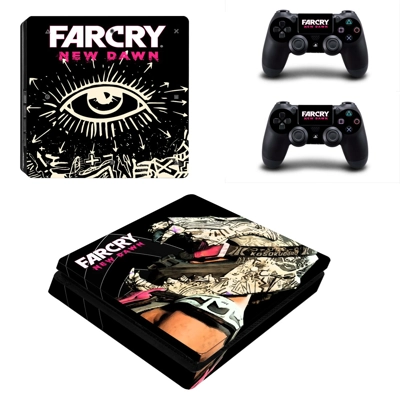 Far Cry New Dawn decal skin for PS4 Slim Console and two c.. Far Cry New Dawn decal skin for PS4 Slim Console and two c..