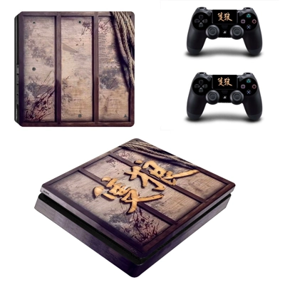 Wolf decal skin for PS4 Slim Console and two controllers Wolf decal skin for PS4 Slim Console and two controllers