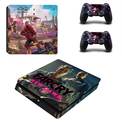 Far Cry New Dawn decal skin for PS4 Slim Console and two c.. Far Cry New Dawn decal skin for PS4 Slim Console and two c..