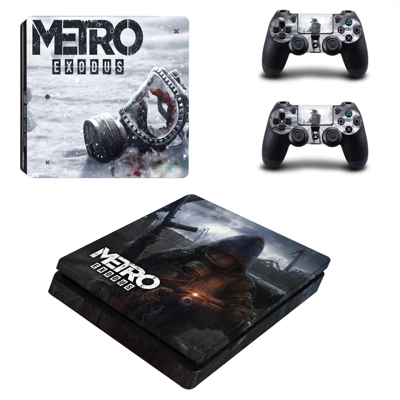 Metro Exodus decal skin for PS4 Slim Console and two contr.. Metro Exodus decal skin for PS4 Slim Console and two contr..