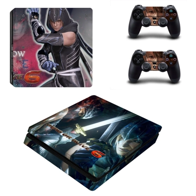 Dead or Alive 6 decal skin for PS4 Slim Console and two controllers