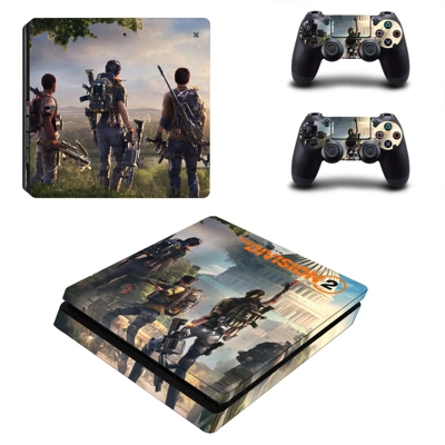 The Division 2 decal skin for PS4 Slim Console and two controllers