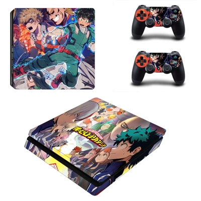 My Hero Academia decal skin for PS4 Slim Console and two controllers