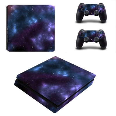 Starry Galaxy decal skin for PS4 Slim Console and two cont.. Starry Galaxy decal skin for PS4 Slim Console and two cont..