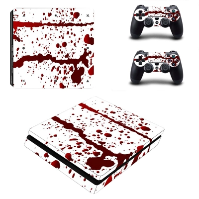 Bloods Drops decal skin for PS4 Slim Console and two contr.. Bloods Drops decal skin for PS4 Slim Console and two contr..