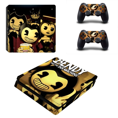 Bendy and the Ink Machine decal skin for PS4 Slim Console and two controllers