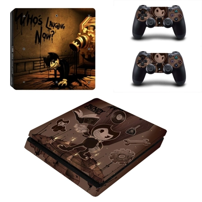 Bendy and the Ink Machine decal skin for PS4 Slim Console and two controllers