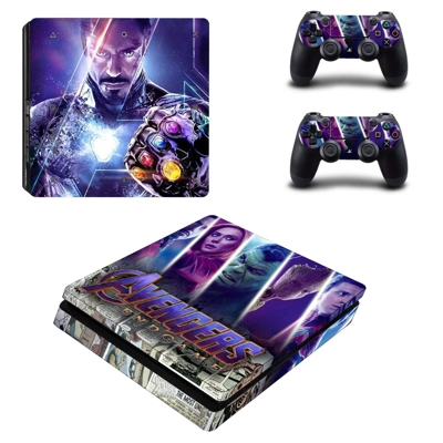 Avengers Endgame decal skin for PS4 Slim Console and two controllers