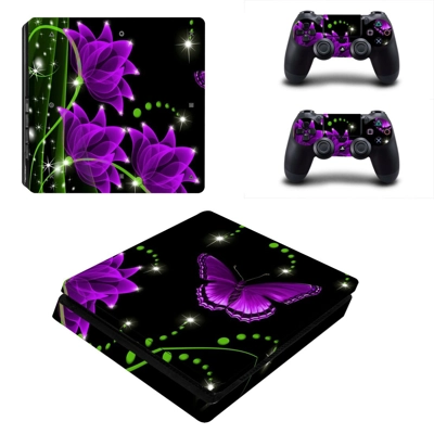 Nice Flowers decal skin for PS4 Slim Console and two contr.. Nice Flowers decal skin for PS4 Slim Console and two contr..