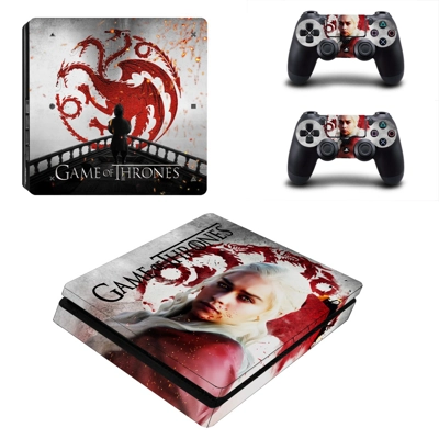 Game of Thrones decal skin for PS4 Slim Console and two co.. Game of Thrones decal skin for PS4 Slim Console and two co..