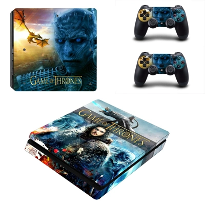 Game of Thrones decal skin for PS4 Slim Console and two co.. Game of Thrones decal skin for PS4 Slim Console and two co..