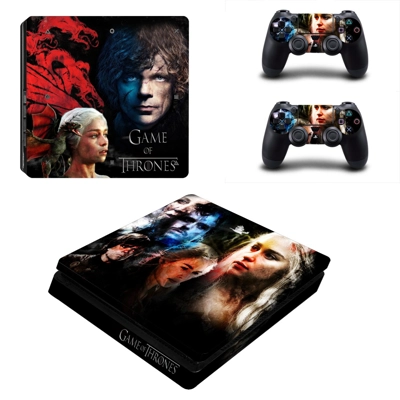 Game of Thrones decal skin for PS4 Slim Console and two co.. Game of Thrones decal skin for PS4 Slim Console and two co..