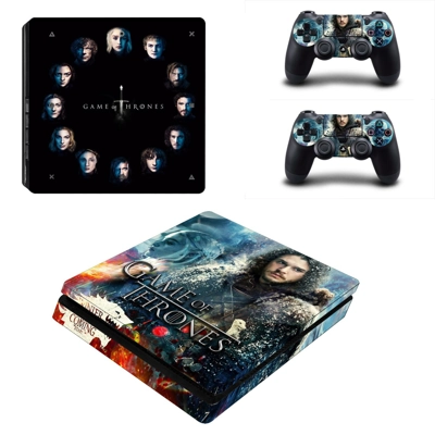 Game of Thrones decal skin for PS4 Slim Console and two co.. Game of Thrones decal skin for PS4 Slim Console and two co..