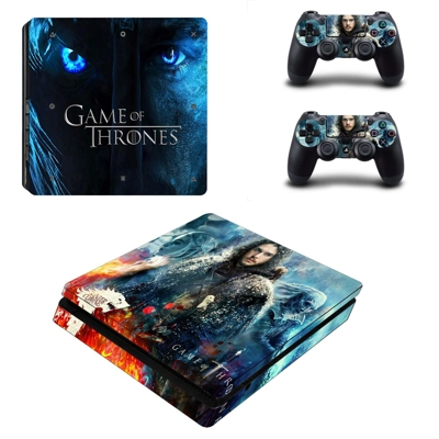 Game of Thrones decal skin for PS4 Slim Console and two controllers