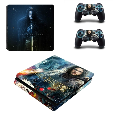 Game of Thrones decal skin for PS4 Slim Console and two co.. Game of Thrones decal skin for PS4 Slim Console and two co..