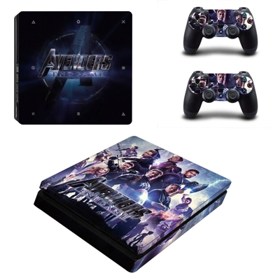Avengers Endgame decal skin for PS4 Slim Console and two c.. Avengers Endgame decal skin for PS4 Slim Console and two c..