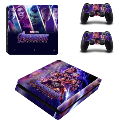 Avengers Endgame decal skin for PS4 Slim Console and two c.. Avengers Endgame decal skin for PS4 Slim Console and two c..