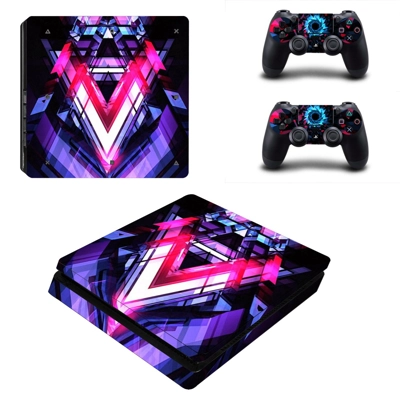 Abstraction decal skin for PS4 Slim Console and two contro.. Abstraction decal skin for PS4 Slim Console and two contro..