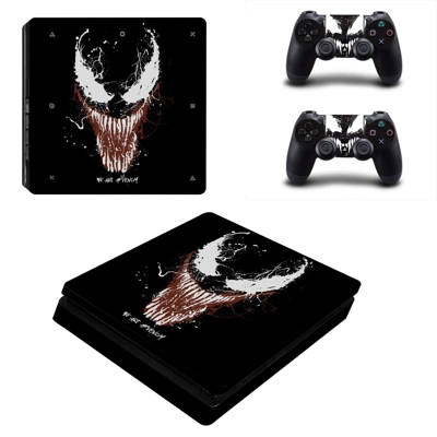Venom decal skin for PS4 Slim Console and two controllers Venom decal skin for PS4 Slim Console and two controllers