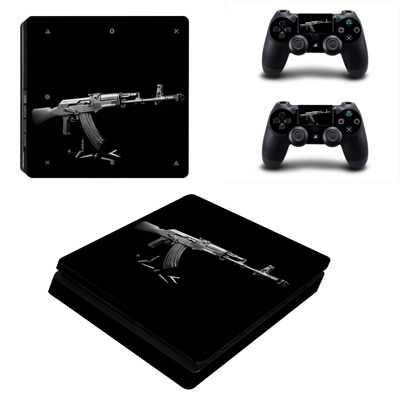 AK 47 decal skin for PS4 Slim Console and two controllers AK 47 decal skin for PS4 Slim Console and two controllers